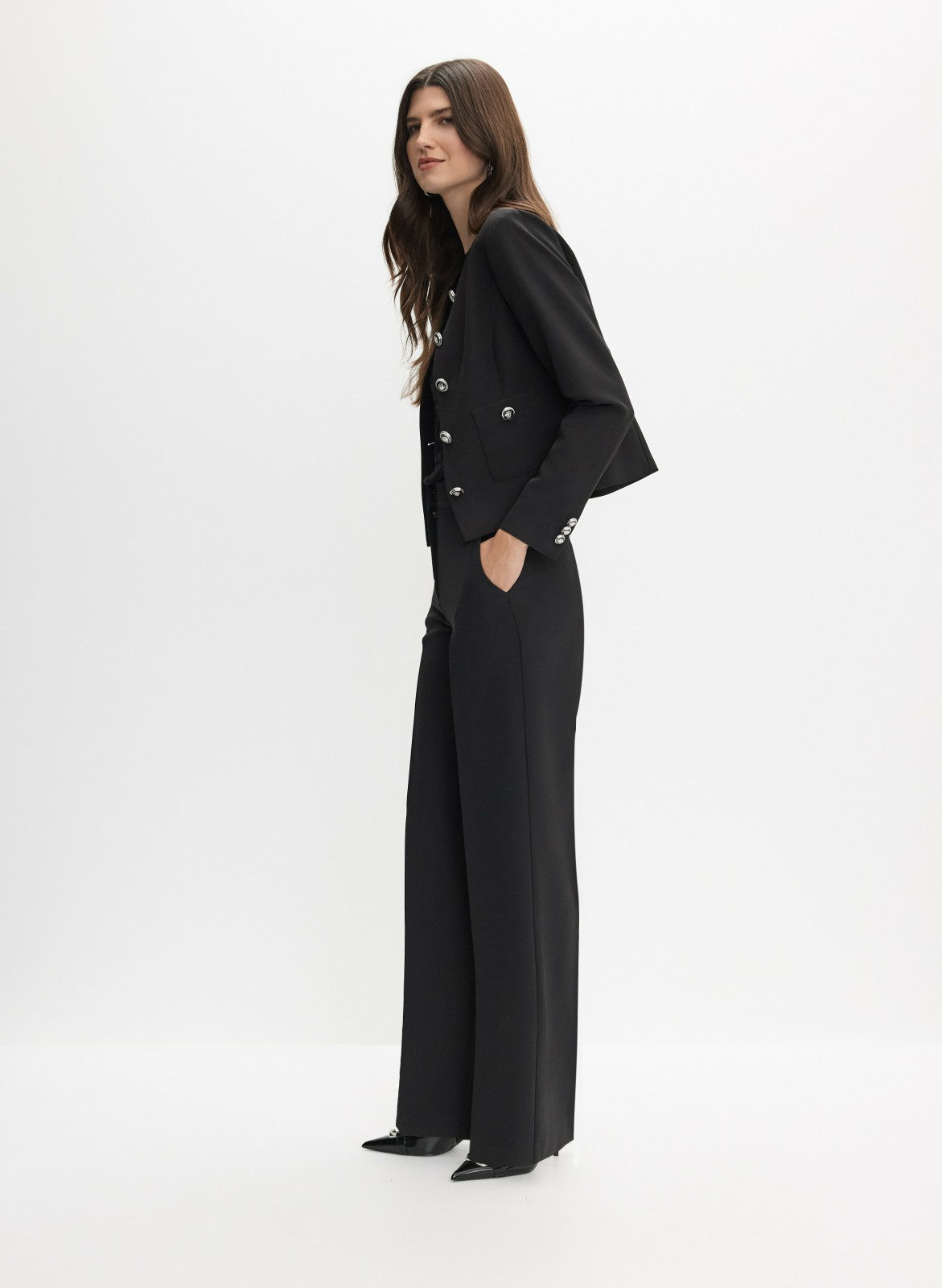 Women Soho Wide Leg Pants Black | Melanie Lyne