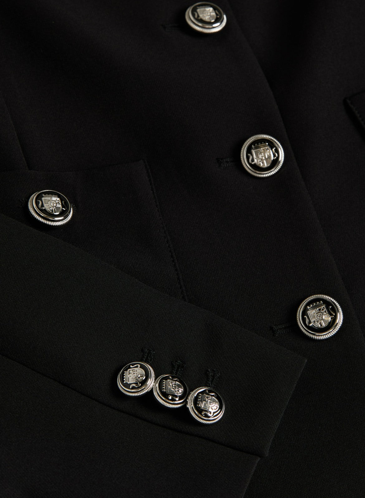 Women Short Collarless Jacket Black | Melanie Lyne