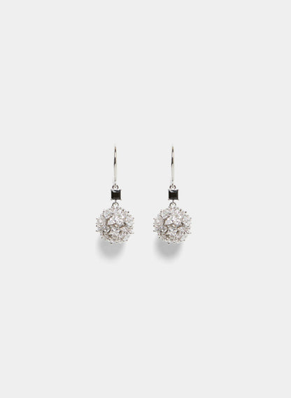 Women Crystal Dangle Earrings Silver | Melanie Lyne