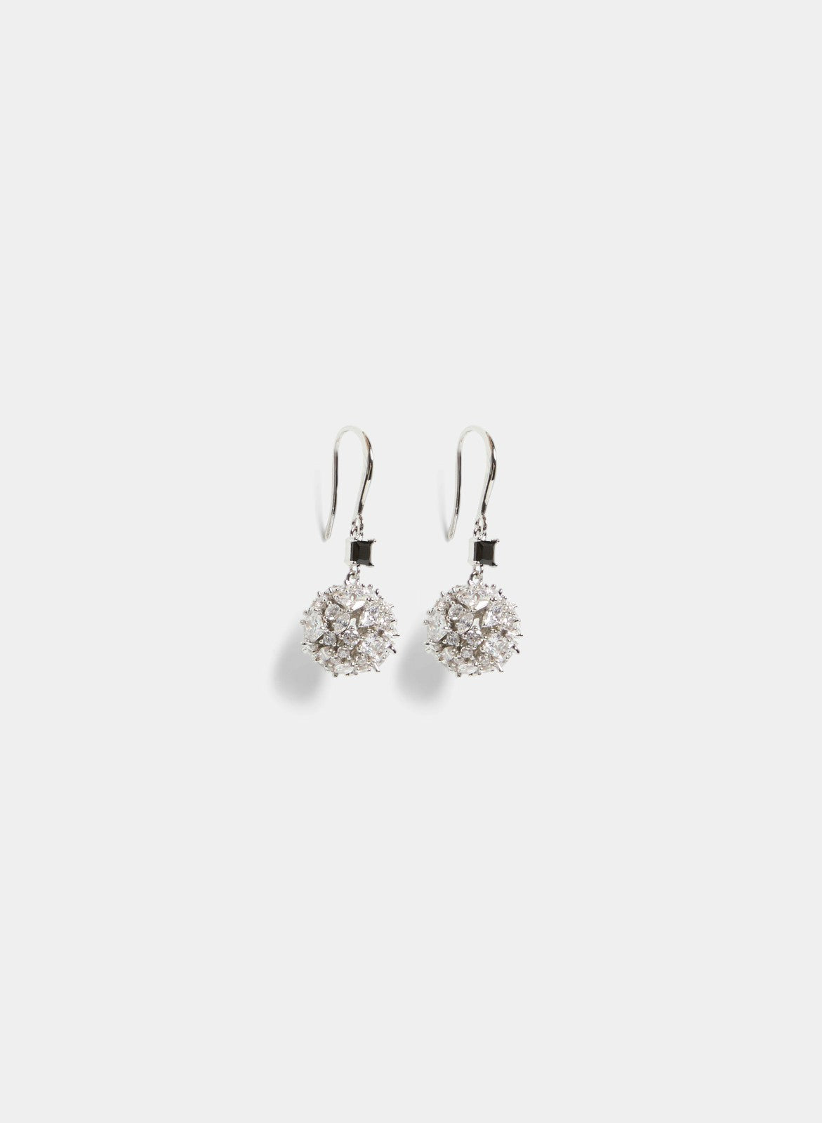 Women Crystal Dangle Earrings Silver | Melanie Lyne