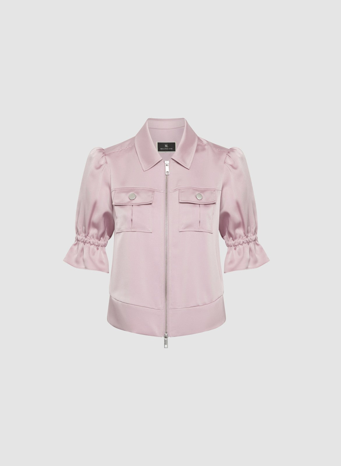 Women Ruffle Short Sleeve Jacket French Rose | Melanie Lyne