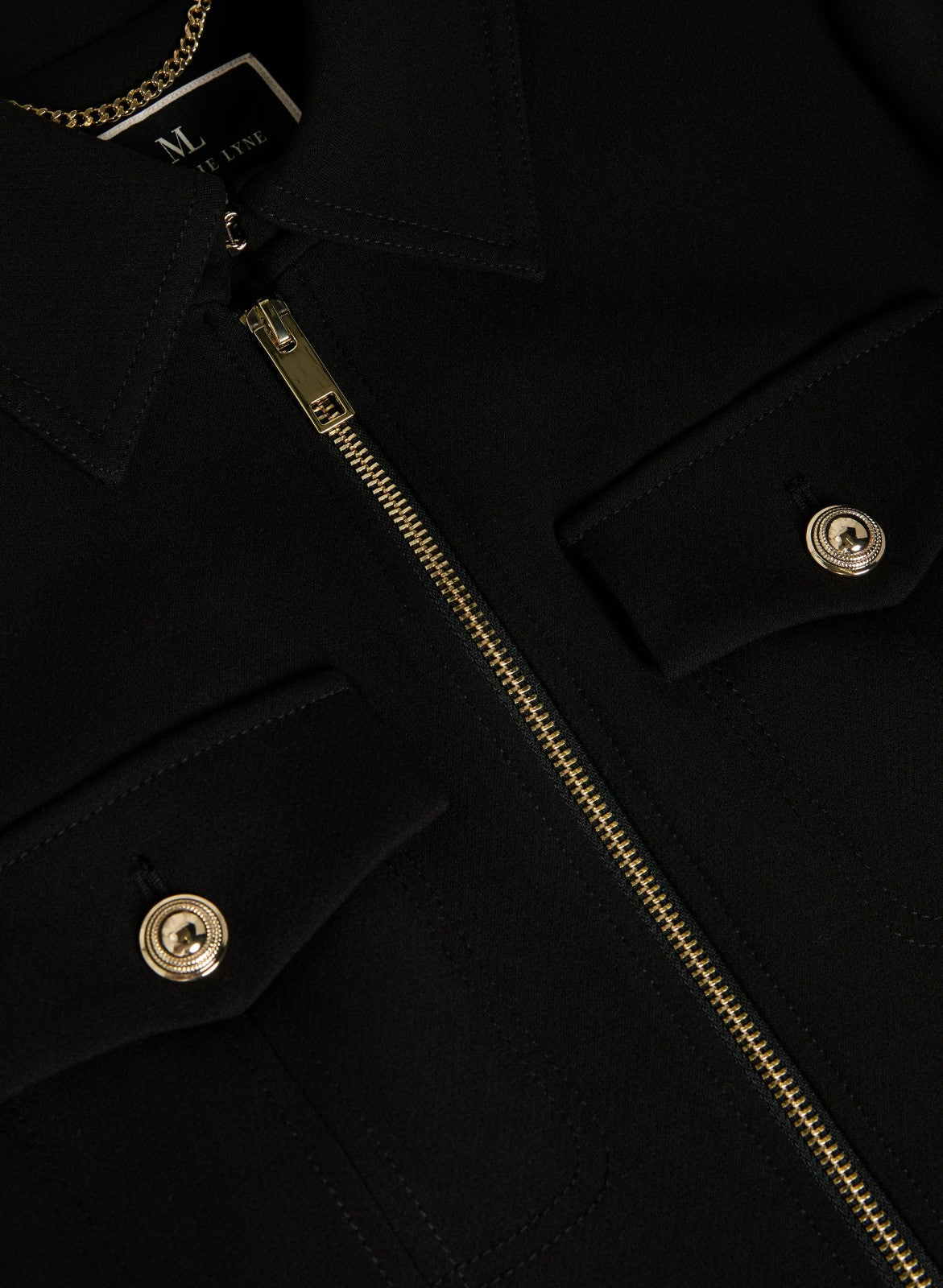 Women Tricotine Zip Coat Black | Melanie Lyne