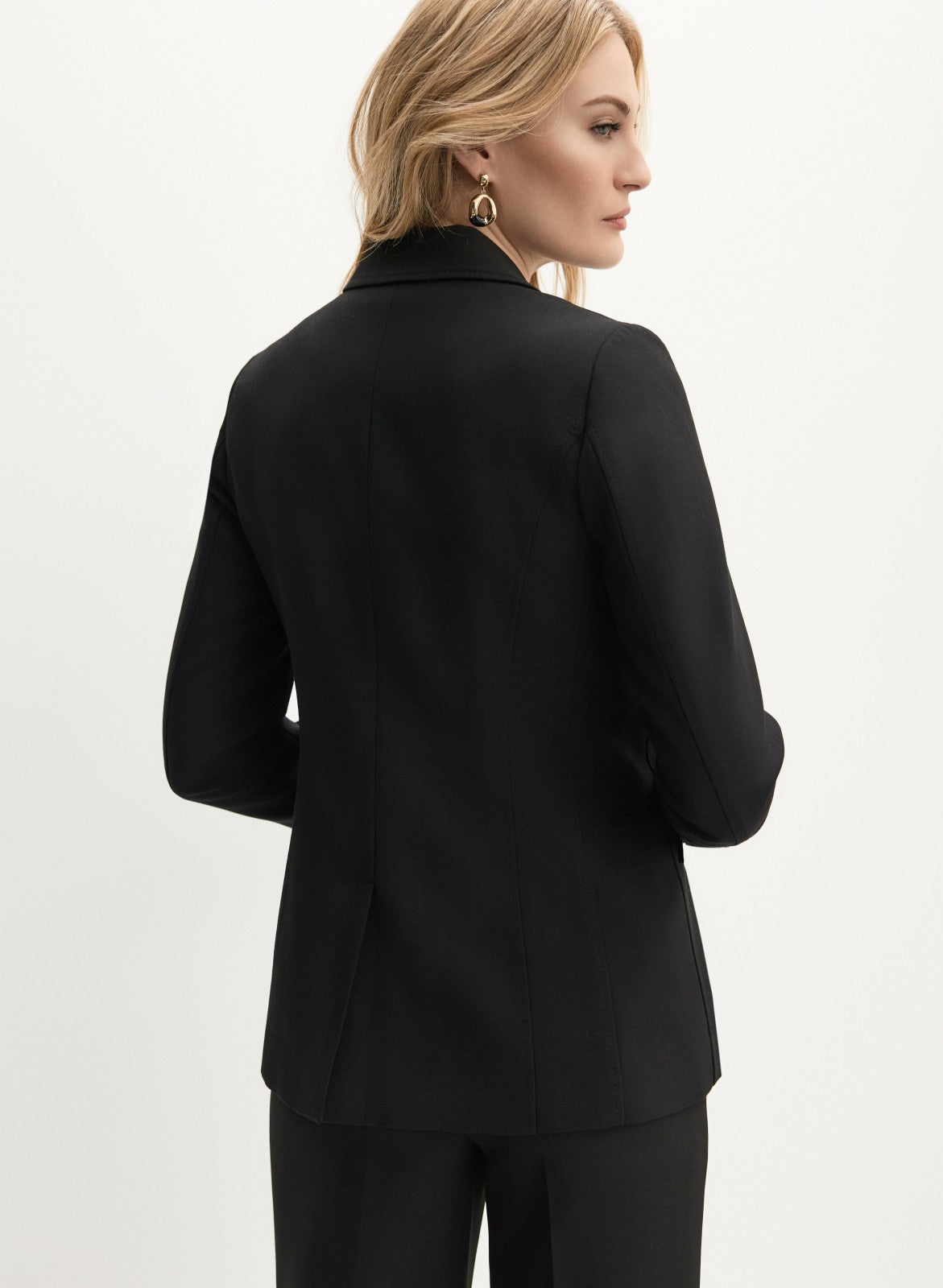 Women Embossed Button Blazer Black | Melanie Lyne