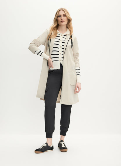 Women Joseph Ribkoff - Hooded Zip-Front Coat Oatmeal | Melanie Lyne