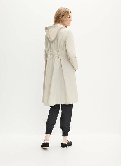 Women Joseph Ribkoff - Hooded Zip-Front Coat Oatmeal | Melanie Lyne