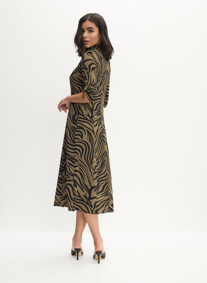 Women Zebra Print Shirt Dress Green Pattern | Melanie Lyne