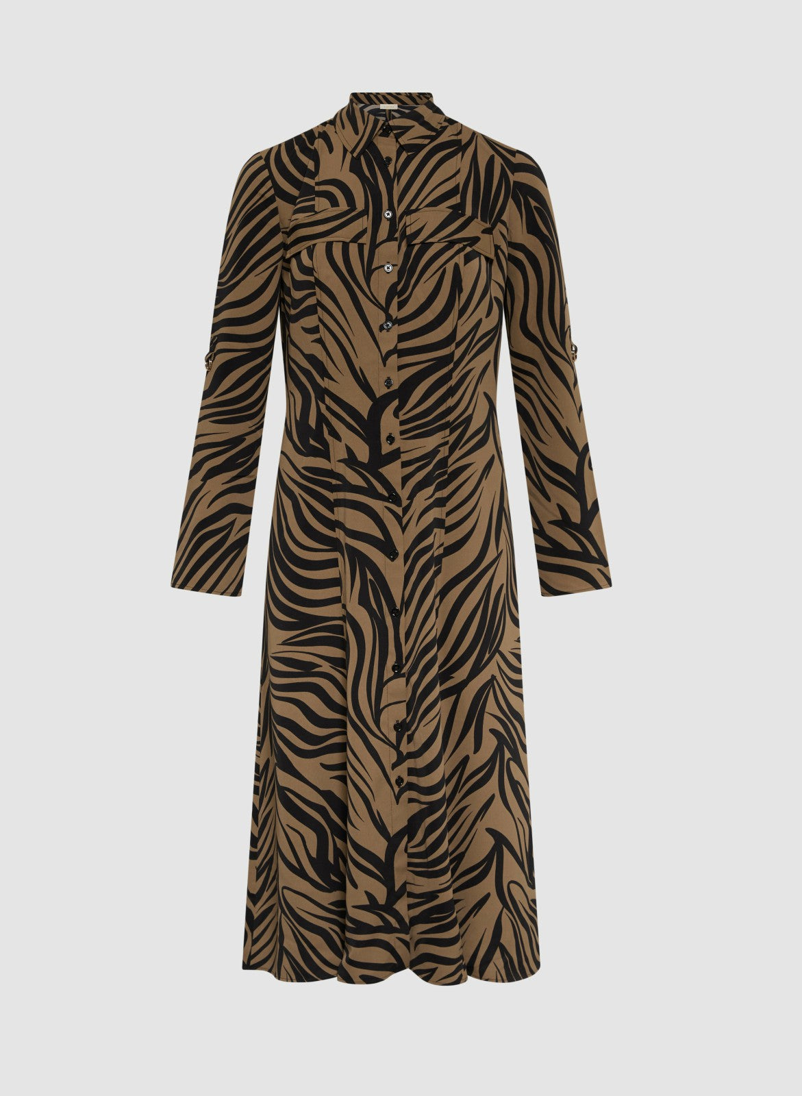 Women Zebra Print Shirt Dress Green Pattern | Melanie Lyne