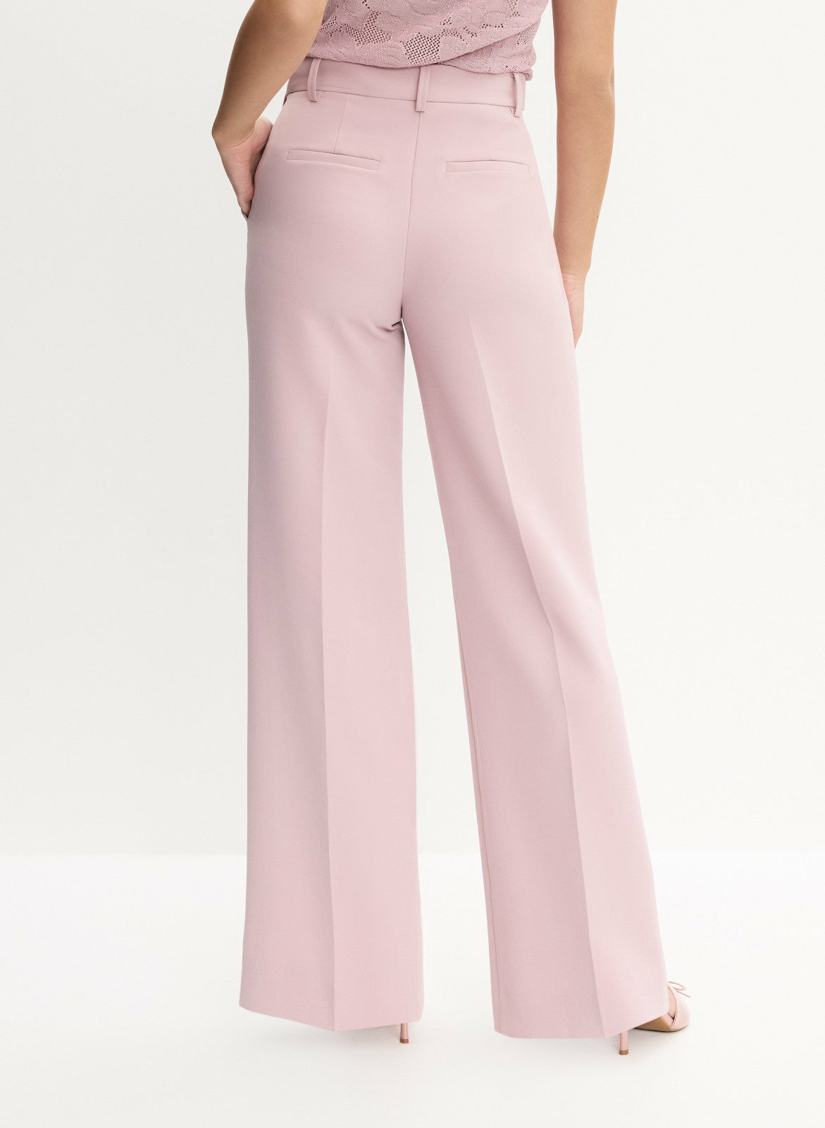 Women Soho Wide Leg Pants French Rose | Melanie Lyne