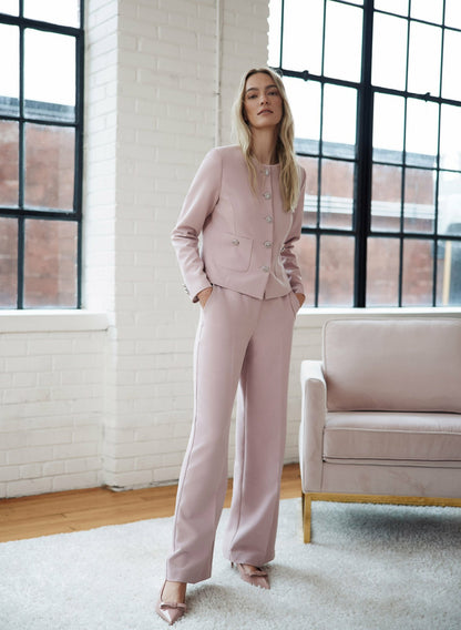Women Soho Wide Leg Pants French Rose | Melanie Lyne
