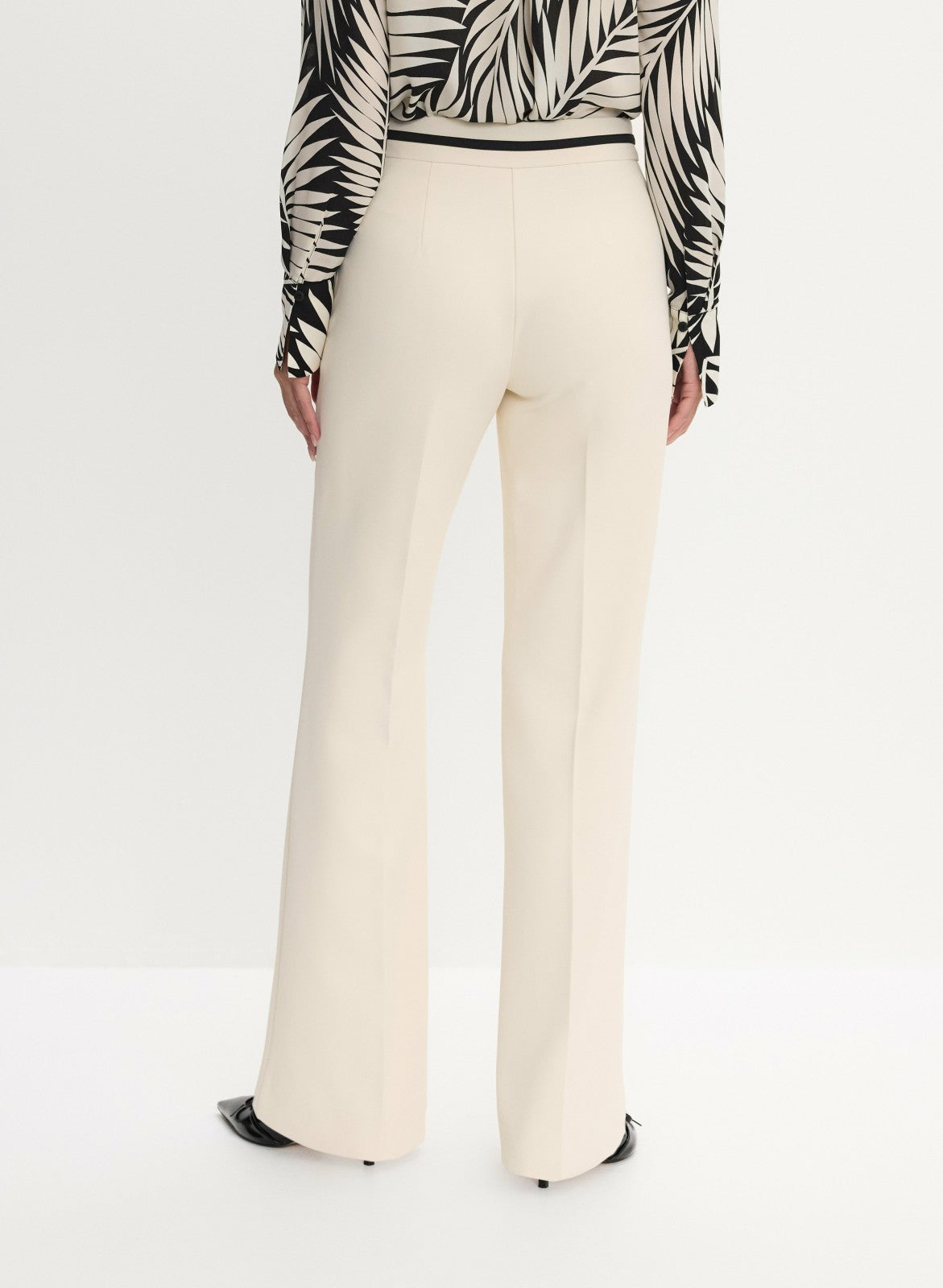 Women Contrast Belt Pants Alabaster | Melanie Lyne