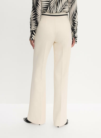 Women Contrast Belt Pants Alabaster | Melanie Lyne