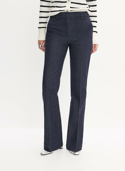 Women Flare-Leg Denim Pants Rinse Tint | Melanie Lyne
