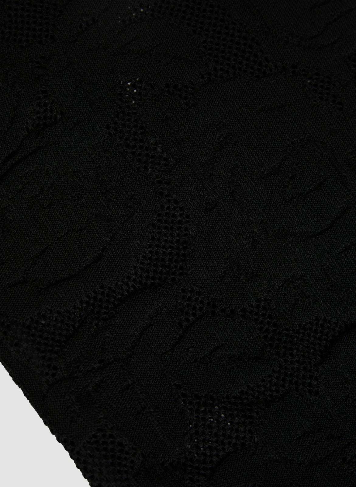 Women Sleeveless Open-Knit Rose Sweater Black | Melanie Lyne