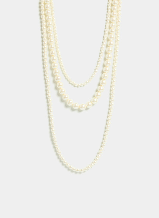 Women Tiered Pearl Necklace Pearl | Melanie Lyne