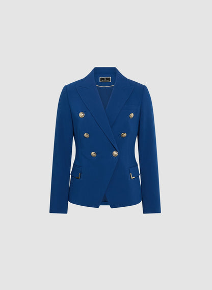 Women Double Breasted Blazer Ocean Blue | Melanie Lyne