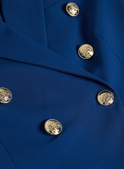 Women Double Breasted Blazer Ocean Blue | Melanie Lyne