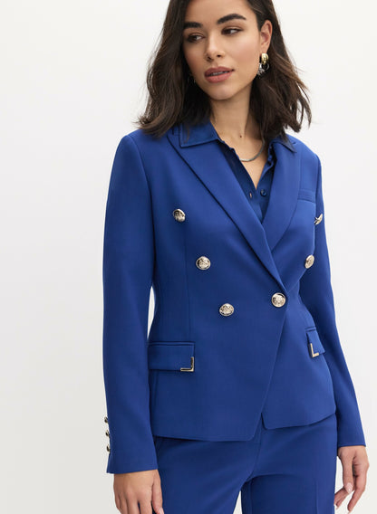 Women Double Breasted Blazer Ocean Blue | Melanie Lyne