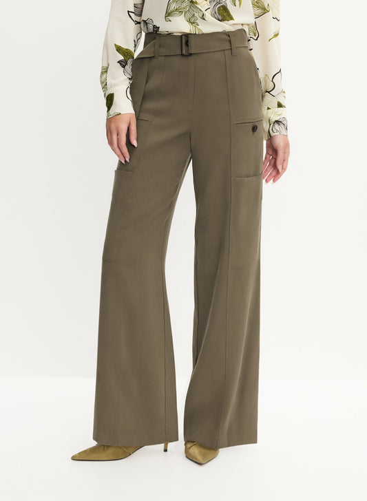 Women Twill Utility Pants Capers | Melanie Lyne