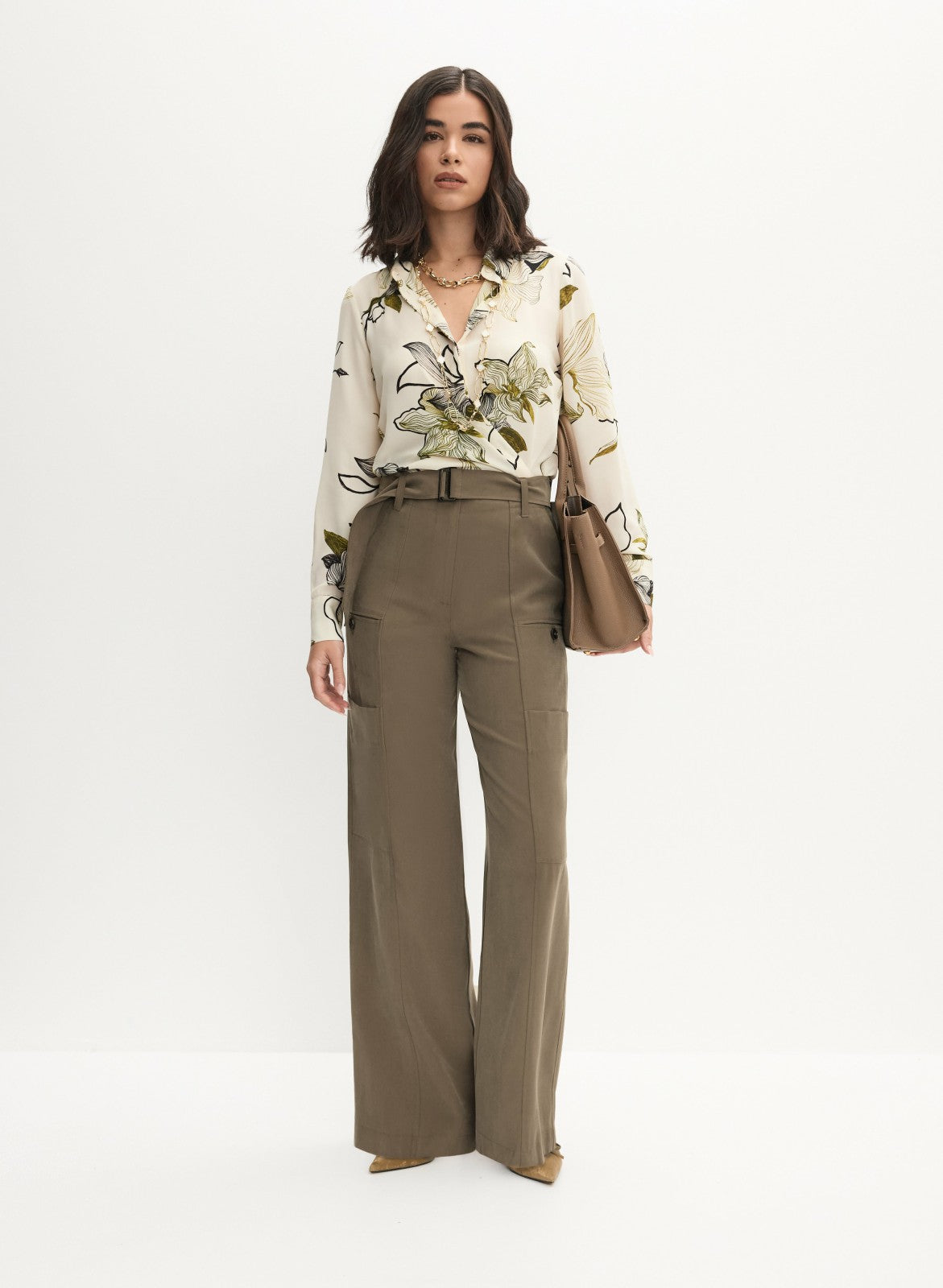 Women Twill Utility Pants Capers | Melanie Lyne