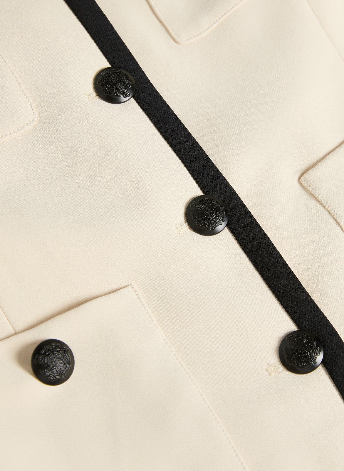 Women Contrast Trim Jacket Alabaster | Melanie Lyne