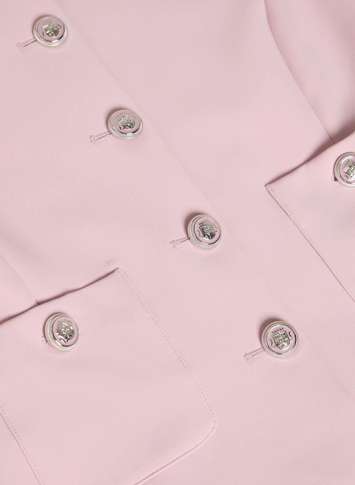 Women Short Collarless Jacket French Rose | Melanie Lyne