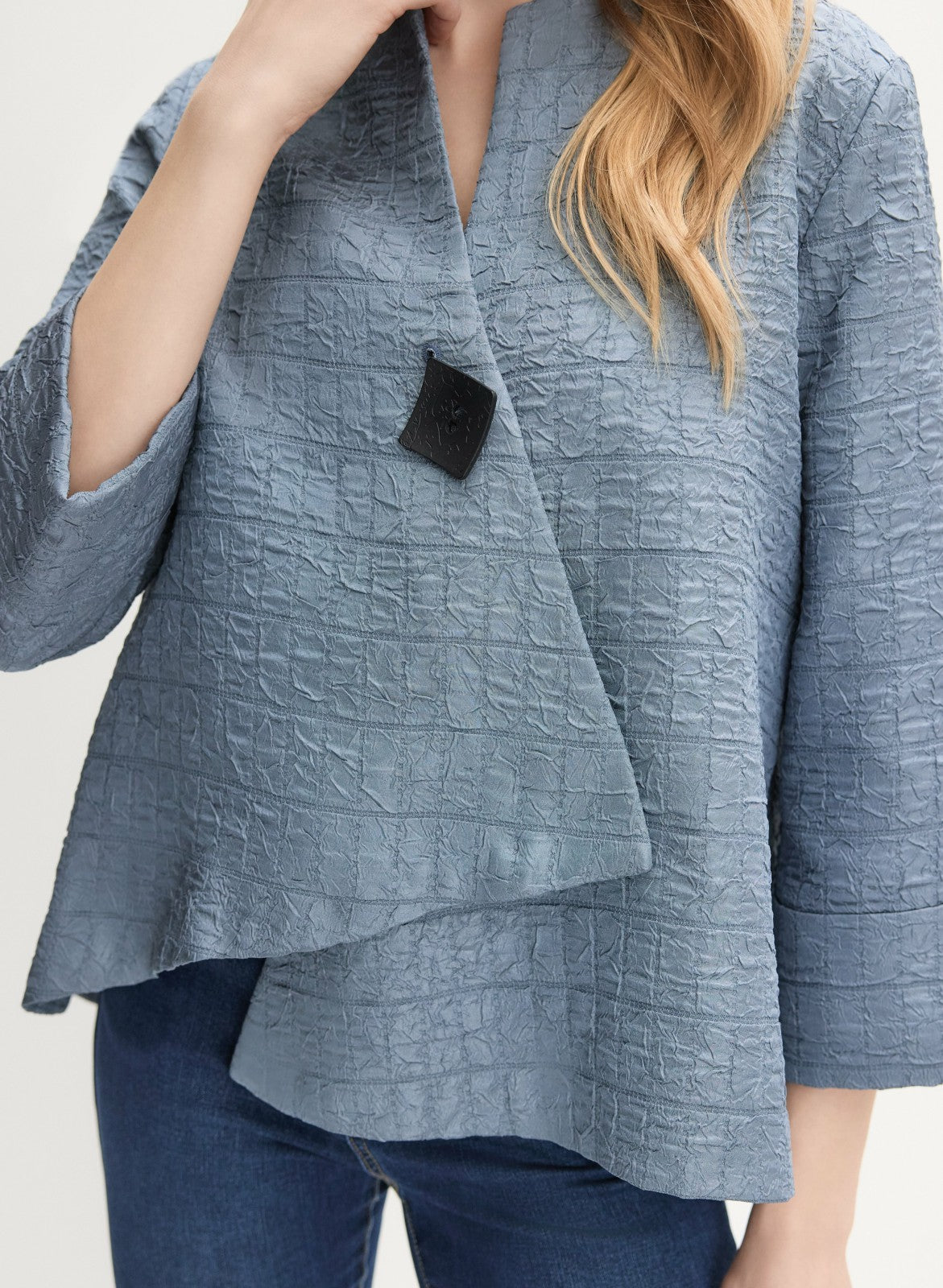 Women Joseph Ribkoff - Textured Woven Blazer Royal Blue | Melanie Lyne