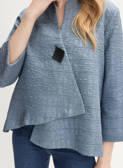 Women Joseph Ribkoff - Textured Woven Blazer Royal Blue | Melanie Lyne