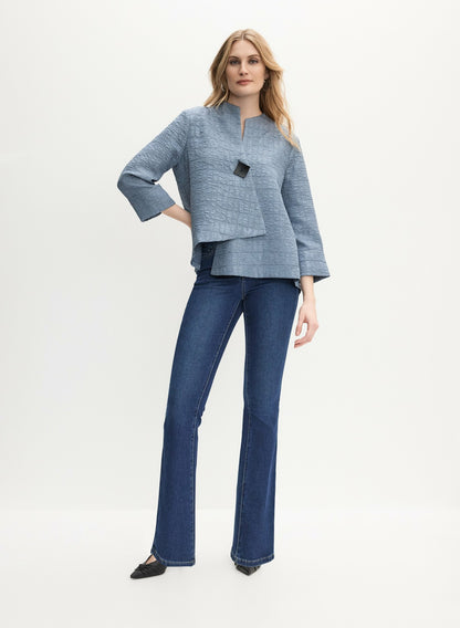 Women Joseph Ribkoff - Textured Woven Blazer Royal Blue | Melanie Lyne