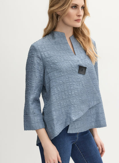 Women Joseph Ribkoff - Textured Woven Blazer Royal Blue | Melanie Lyne