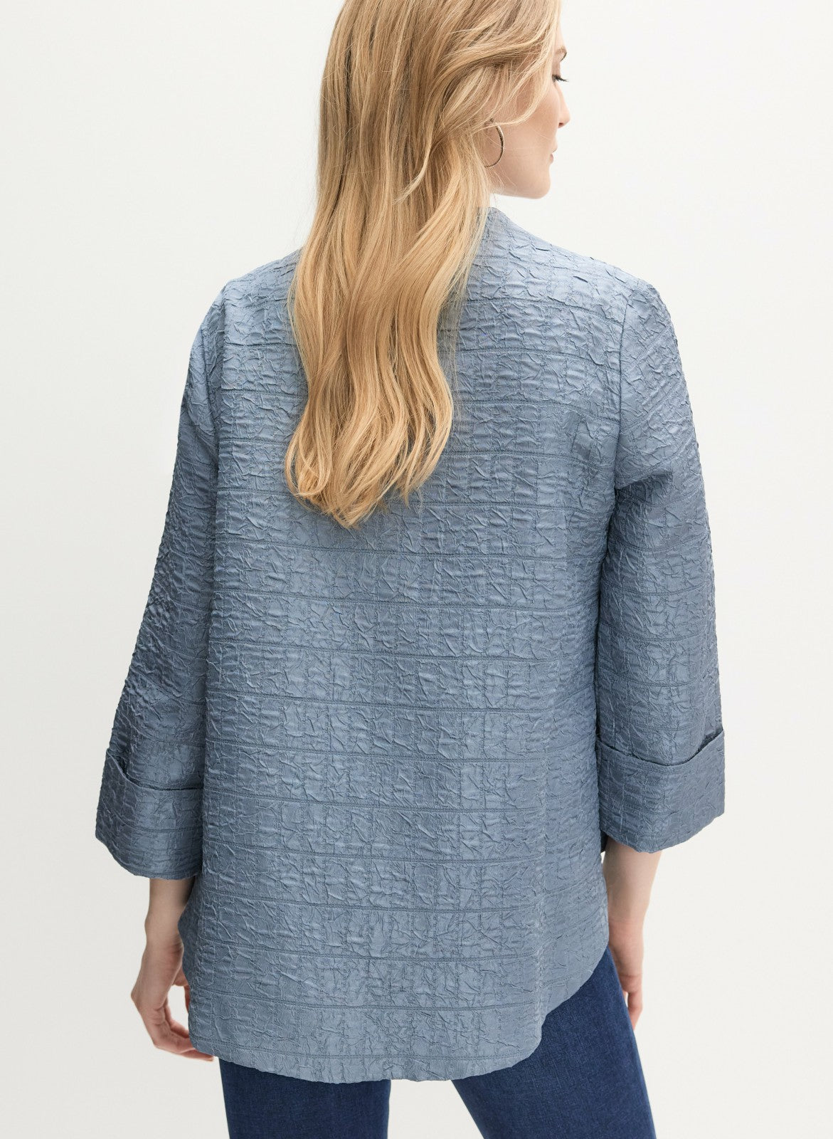 Women Joseph Ribkoff - Textured Woven Blazer Royal Blue | Melanie Lyne