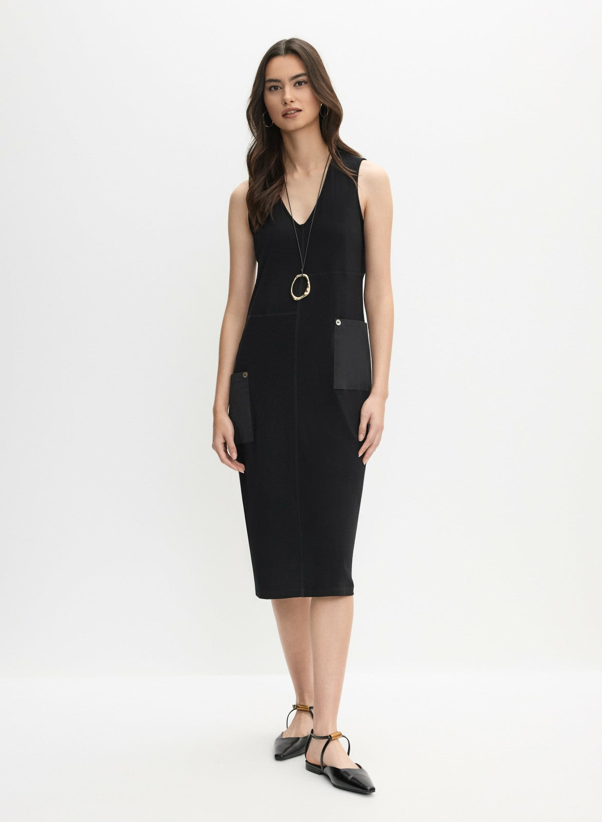 Women Joseph Ribkoff - Pocket Knit Dress Black | Melanie Lyne