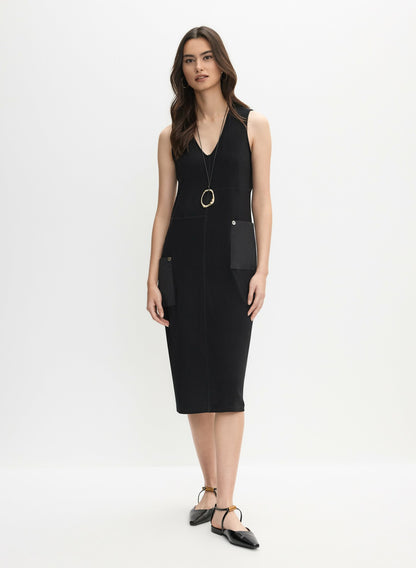 Women Joseph Ribkoff - Pocket Knit Dress Black | Melanie Lyne