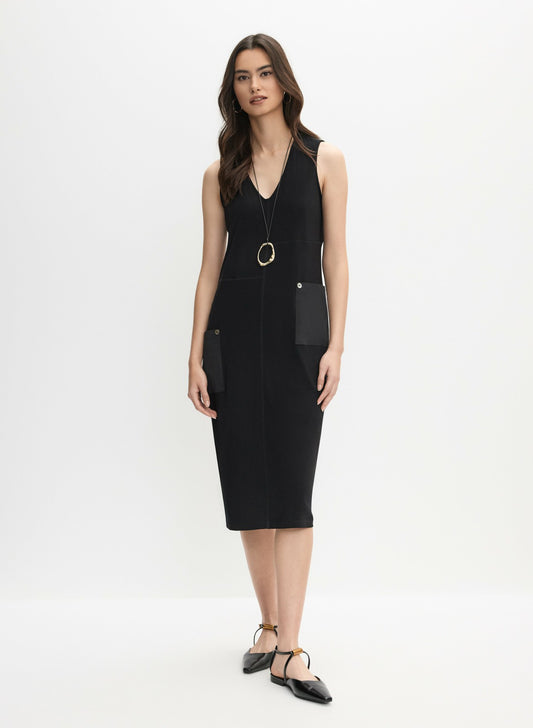 Women Joseph Ribkoff - Pocket Knit Dress Black | Melanie Lyne
