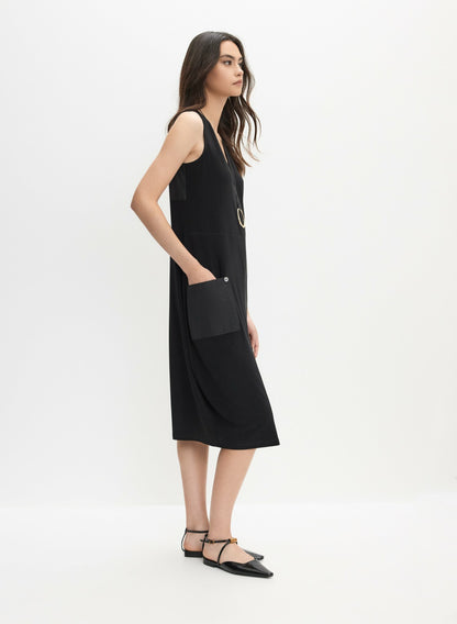 Women Joseph Ribkoff - Pocket Knit Dress Black | Melanie Lyne