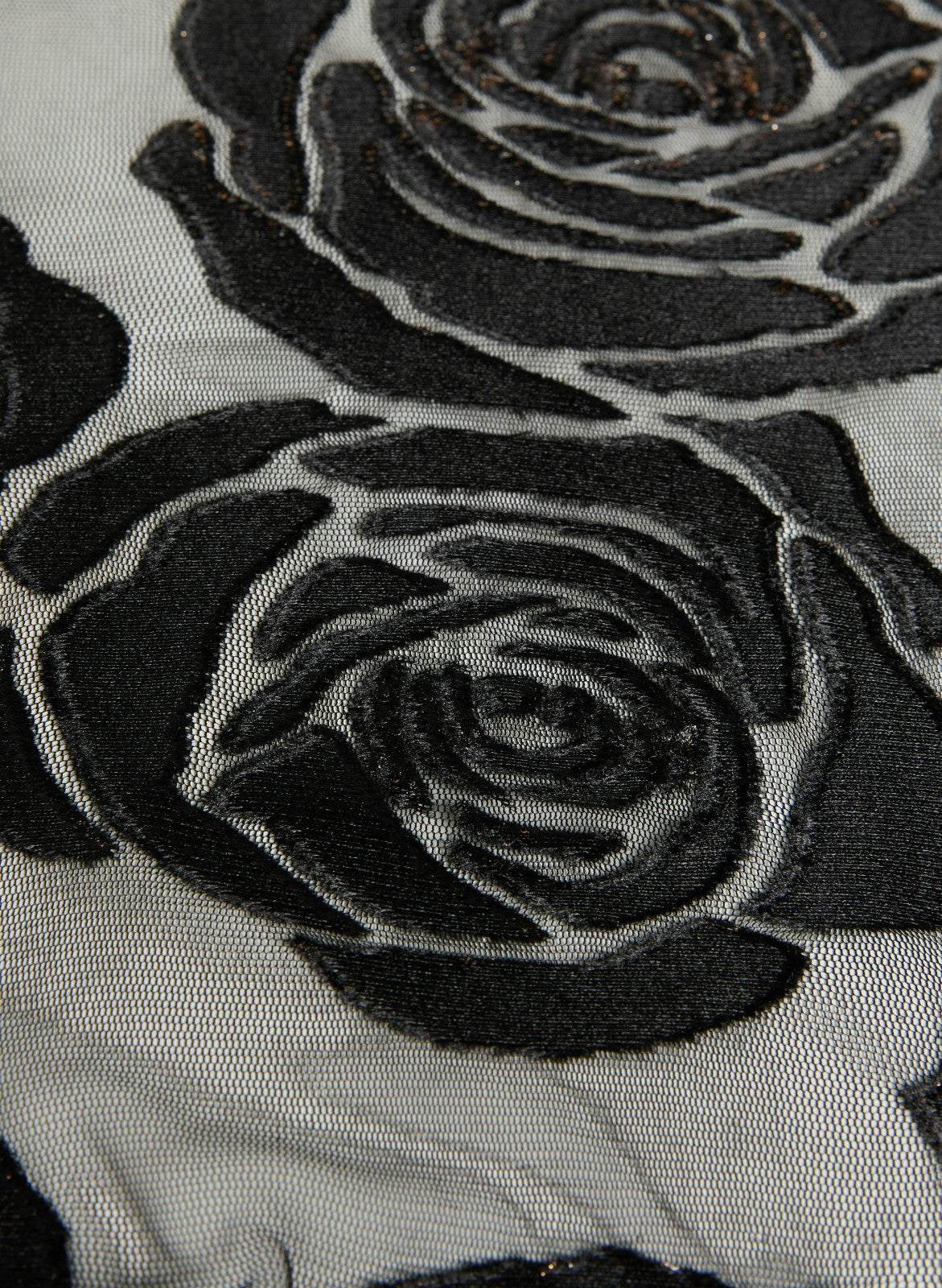 Women Rose Burnout Shawl Black | Melanie Lyne