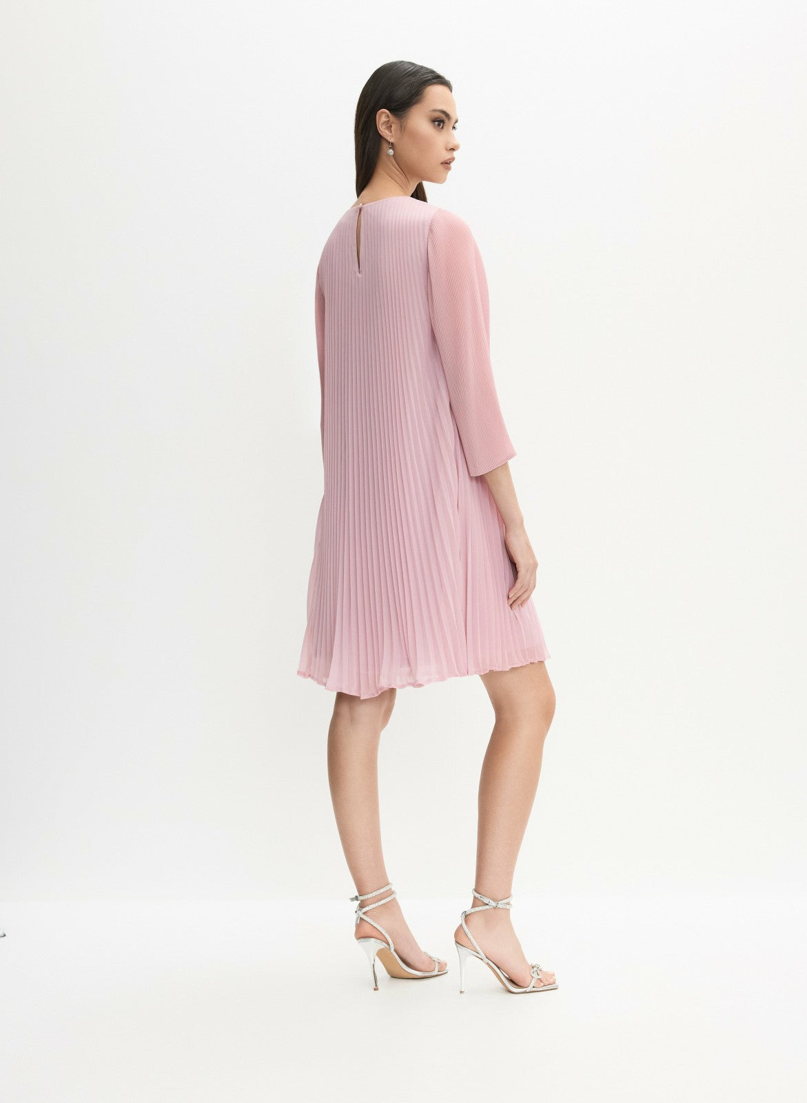 Women Plissé Rosette Dress French Rose | Melanie Lyne