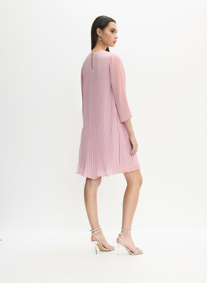 Women Plissé Rosette Dress French Rose | Melanie Lyne