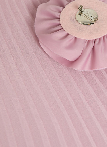Women Plissé Rosette Dress French Rose | Melanie Lyne