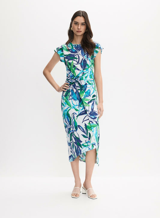Women Joseph Ribkoff - Floral Print Dress White Pattern | Melanie Lyne