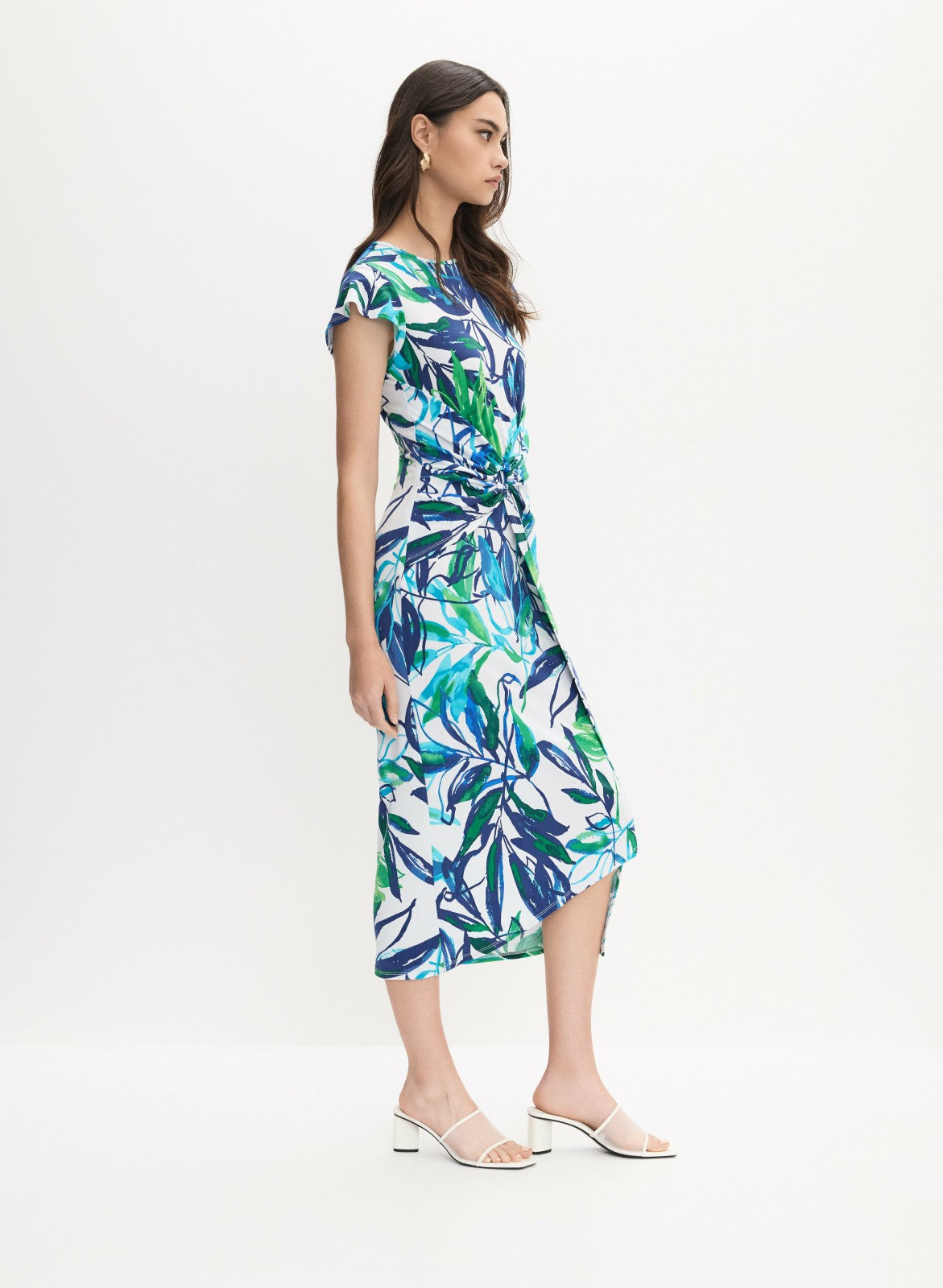 Women Joseph Ribkoff - Floral Print Dress White Pattern | Melanie Lyne