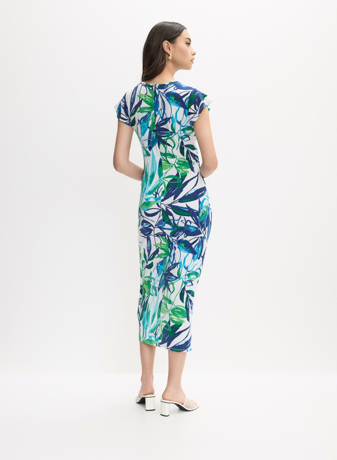 Women Joseph Ribkoff - Floral Print Dress White Pattern | Melanie Lyne