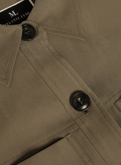 Women Twill Utility Jacket Capers | Melanie Lyne
