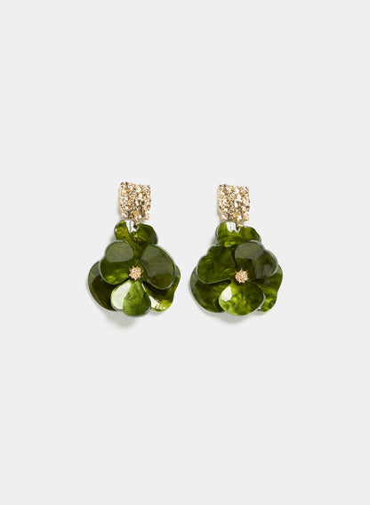 Women Floral Drop Earrings Cactus | Melanie Lyne