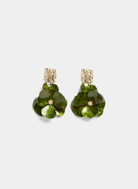 Women Floral Drop Earrings Cactus | Melanie Lyne