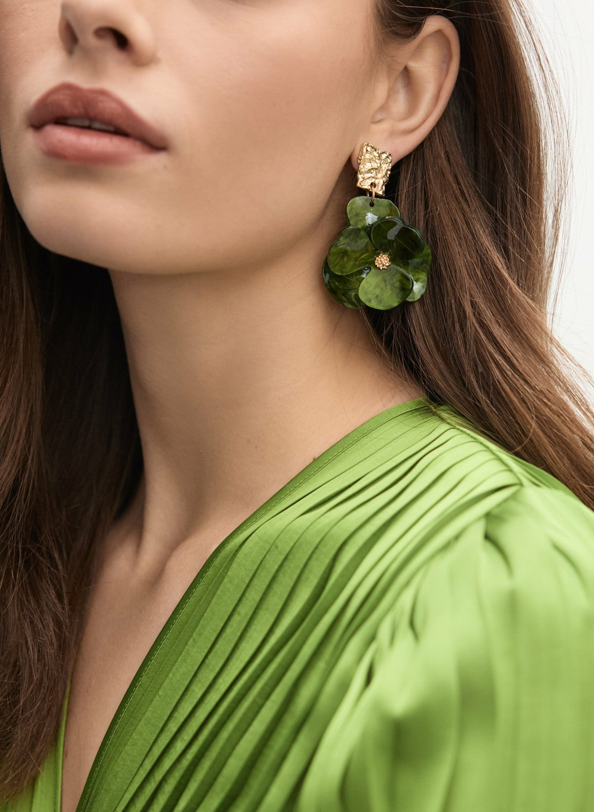 Women Floral Drop Earrings Cactus | Melanie Lyne