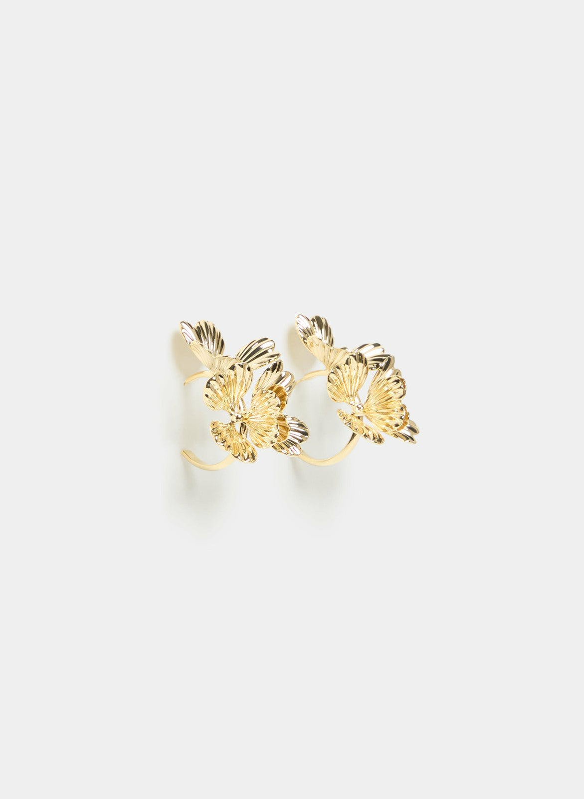 Women Floral Hoop Earrings Gold | Melanie Lyne