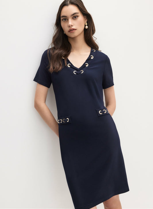 Women Joseph Ribkoff - Embellished Midi Dress Marine | Melanie Lyne