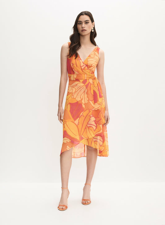 Women Joseph Ribkoff - Printed Chiffon Dress Multicolour | Melanie Lyne
