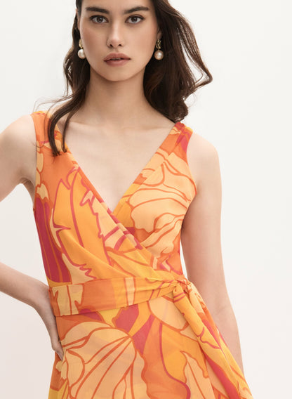 Women Joseph Ribkoff - Printed Chiffon Dress Multicolour | Melanie Lyne