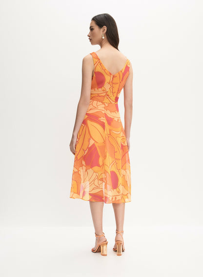 Women Joseph Ribkoff - Printed Chiffon Dress Multicolour | Melanie Lyne